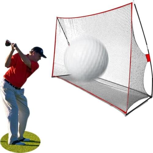 Golf Training Net Golf Practice Hitting Swing Nylon Net For Indoor Outdoor Detachable Golf Cage Training Aids With Carry Bag