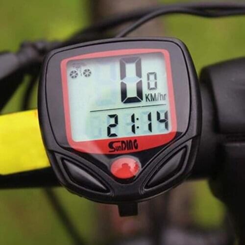 1PC Waterproof Wired Digital Bike Ride Speedometer Odometer Bicycle Cycling Speed Counter Code Table Bicycle Accessories Black