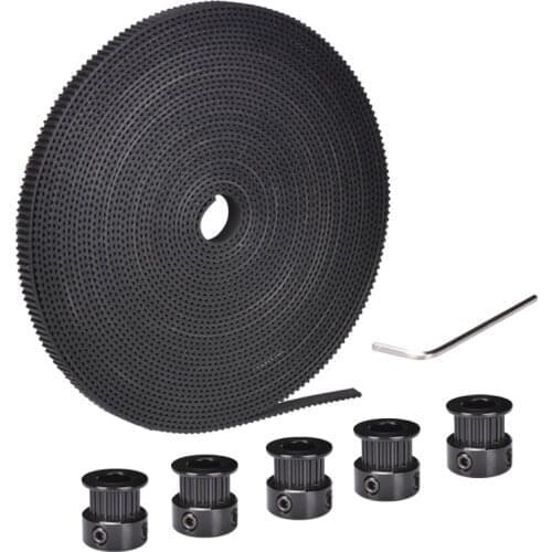 20 Teeth GT2 Timing Pulley Bore 5/8mm + 5M GT2 Timing Belt W= 6mm 20Teeth 20T 2GT Pulley 3D Printer Parts