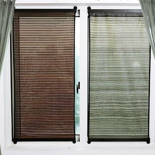 1pc 135x60cm Roller Blinds Punching Free Sunshade Window Curtain for Home Bedroom Living Room Store (Brown)