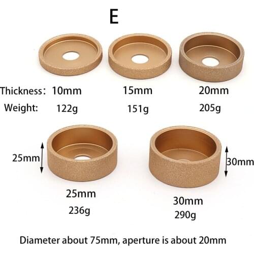 1pcs Brazing Diamond Angle Grinder Stone Grinding Wheel Semi-circular Straight Edge Round Glass Pottery Porcelain Marble Disc