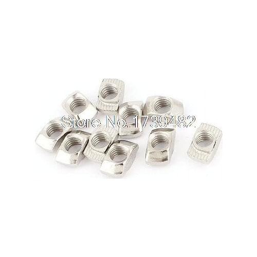10pcs 20 Series Compatible Drop In Type M5 T Slot Nuts 10mmx6mmx4.5mm