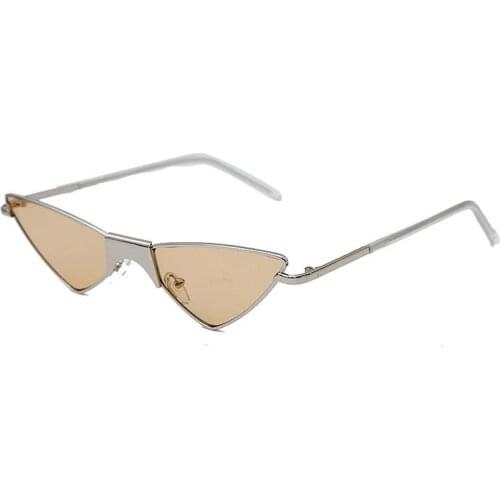 2021 Metal Personality Sunglasses Triangle Frame Cat Eye Small Frame Fashion Sun Glasses