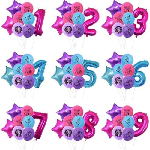 8Pcs Frozen Elsa Princess helium balloons Set Adult Kids Birthday Party Decor Baby Shower 32inch Number Balloons Globos