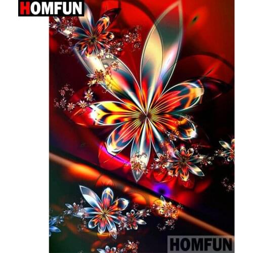 HOMFUN Full Square/Round Drill 5D DIY Diamond Painting "Flower landscape"3D Diamond Embroidery Cross Stitch Home Decor A19894