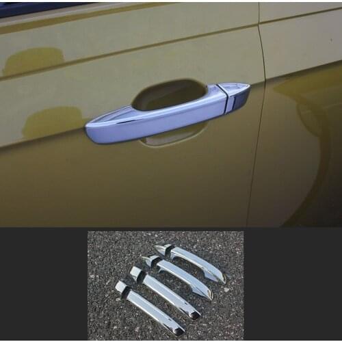 Car Styling 8PCS ABS Chrome Exterior Side Door Handle Cover Trim For Volkswagen Polo Mk6 2019 2020