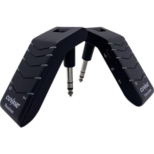 CUVAVE Wireless 2.4GHz Guitar System Rechargeable Audio Transmitter and Receiver for Electric Guitars Amplifier