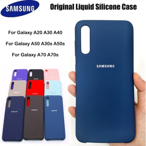 Samsung A50 A30 A70 Case Original Liquid Silicone Case Soft-Touch Protective Shell Cover For Galaxy A50s A30s A70s A40 A20