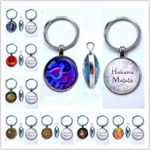 King Simba double-sided keychain pendant Hakuna Matata keychain Simba Lion double-sided keychain