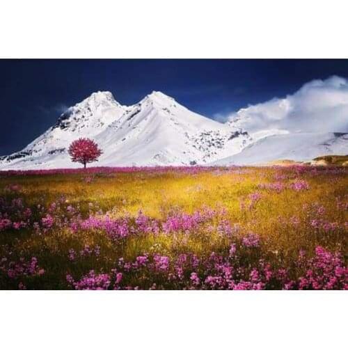 GLymg Diy Diamond Embroidery At The Base Of The Alps Rhinestones Embroidery Diamond Painting Wall Arts Decor