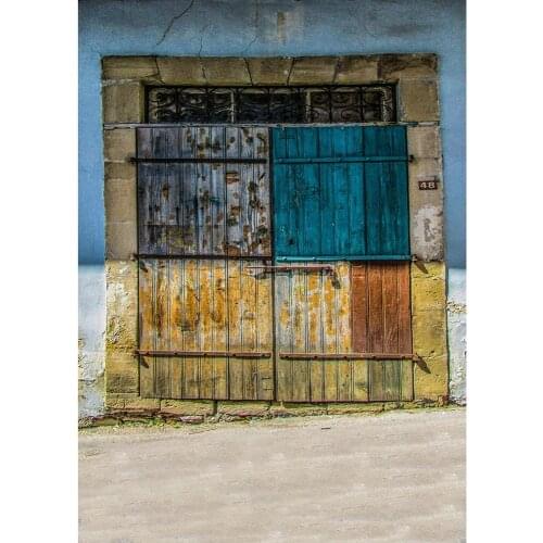 Colorful Gate Brick Wall Vinyl Photo Background Scenic Computer Printed Photography Backdrops Photocall Photo for Camera Photo