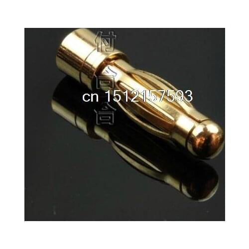 Lot20 Gold Tone 2mm Inner Diameter Male Banana Plug Bullet Connector