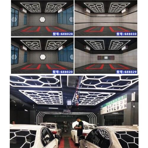 Best Quality Popular Garage Warehouse Lighting Car Repair Lamp Hexagon for Car Detailing Workshop
