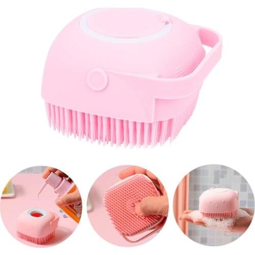 Multifunction Bath Brush Silicone Baby Showers Cleaning Mud Dirt Remover Massage Back Scrub Showers Bubble Non-toxic With Hook