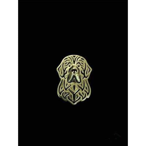 Fashion jewelry trendy cute personalized Newfoundland brooch plate silver