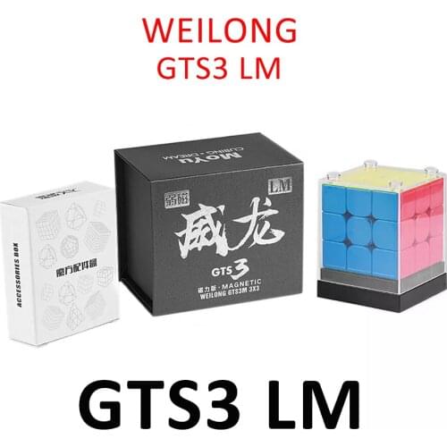 MoYu Weilong GTS3 LM 3x3x3 Magnetic Magic Cube Puzzle GTS3LM Professional GTS 3 LM 3x3 Speed Magic Cube Educational Kids Toys