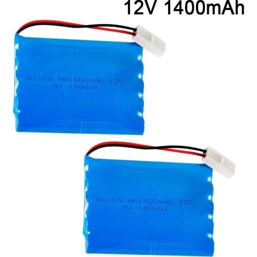 12v 1400mah Ni-Cd Battery Pack Rechargeable For RC Boat Model Car Tank Robot Electric Toy 12v aa NICD Batteries 1 to 5pcs