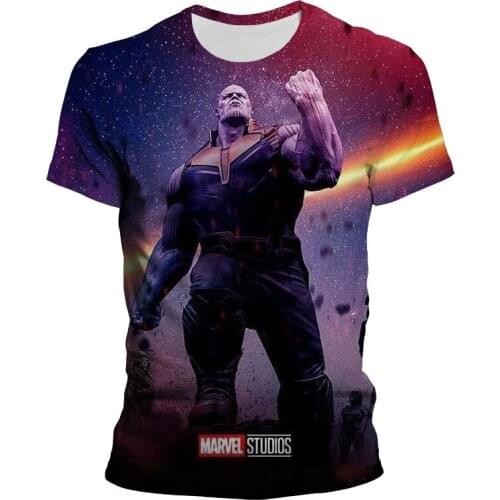 New Summer Marvel Thanos Glove Printed T Shirt Men Women Children 3D T-shirt Short Sleeve Casual Tops Cool Super hero Tee 2021