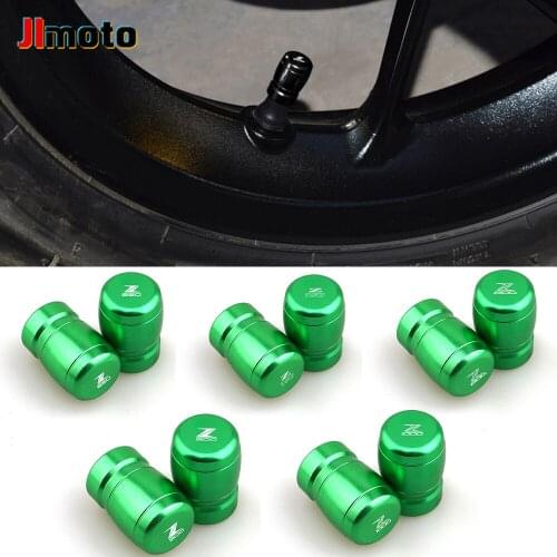 New Motorcycle Tire Valve Air Port Stem Cover Cap Plug CNC Aluminum Accessories For Kawasaki Z750 Z800 Z900 Z650 Z1000 Universal