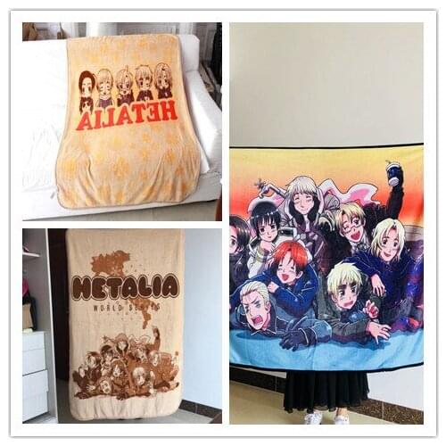 IVYYE Power Hetali Anime Plush Stuff Accessories plushdoll Stuffed Fluffy Cartoon Warm Soft Toys Blanket Bed Throw Blankets NEW