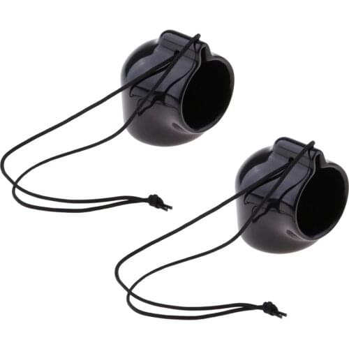 2Pcs Durable Scuba Diving Tank Protective Valve Caps, Dust Plug Cover with Thread for York Style Valves - Black