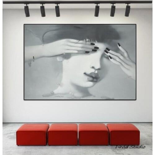 Contemporary Art Hand Painted Canvas oil paintings Famous Painter Zhang DongHong Artworks Classic Chinese Girl