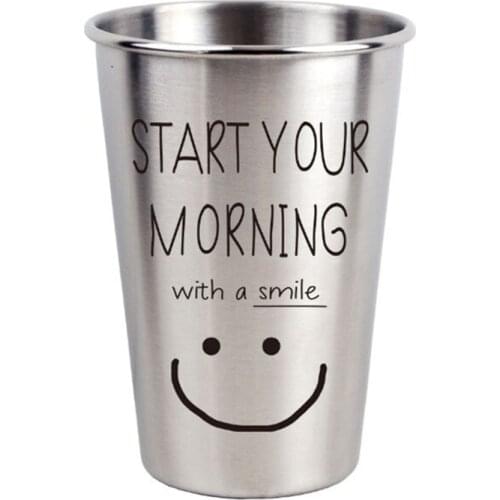 NorthernEurope Ins Style Stainless Steel Metal Cup Beer Cups Red Wine Glass Outdoor Travel Camping Coffee Tea Drinks Water Mugs