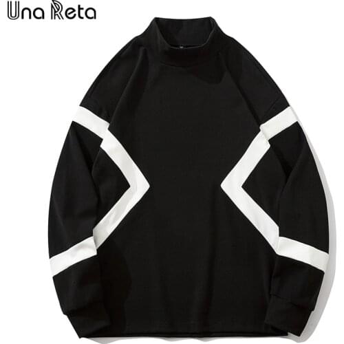UnaReta Turtleneck Man Sweatshirt New Streetwear Men Clothing Pullover Skateboard Hoody Harajuku Geometry Sweatshirts Men