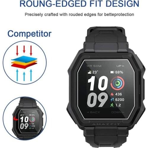 3pcs Explosion-proof Film For Huami AMAZFIT Ares Smartwatch Films Soft HD Full Coverage Screen Protector watch Not Glass cover
