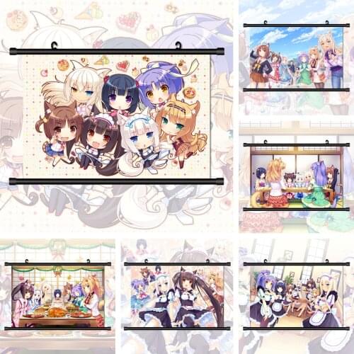 WTQ Nekopara Vanilla Chocola Cinnamon Maple Azuki Coconu Canvas Painting Anime Posters Wall Decor Wall Art Picture Home Decor