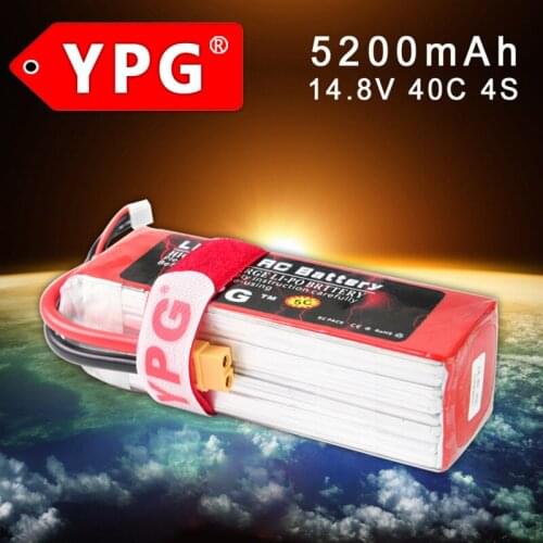 YPG 14.8V 5200mah 40C 4S battery Lipo Li-Po Battery 5C charging suppot For RC Airplanes boats Cars Quadcopters rc car parts