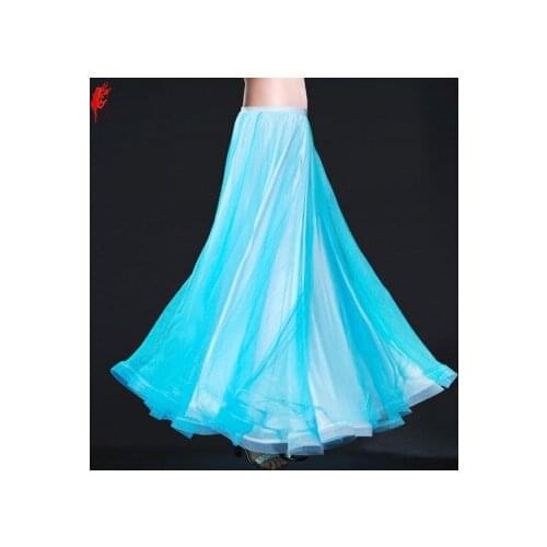 Professional skirt girls belly dance clothes senior women belly dance mesh satin belly dance skirt lady dance clothing