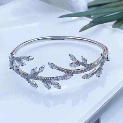 Designer Fashion 925 Sterling Silver Jewelry 3A Cubic Zirconia Party Bangle