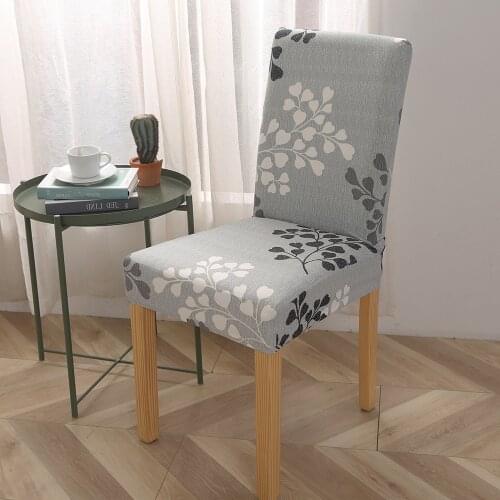 Spandex Elastic Printing Dining Chair Slipcover Modern Removable Anti-dirty Kitchen Seater Case Stretch Chair Cover for Banquet