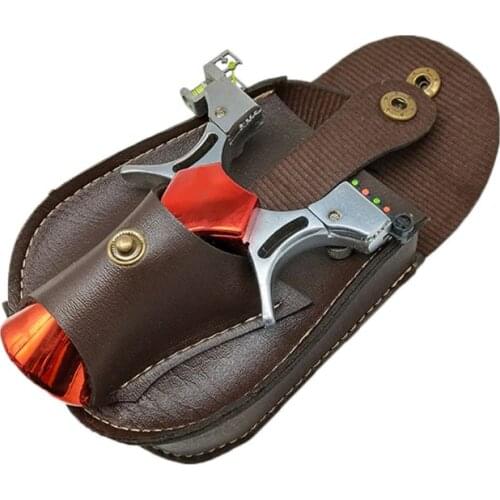 Handmade Leather 2 In 1 Hunting Slingshot Catapult Steel Balls Bearings Bag Pouch Case Holder 28GD