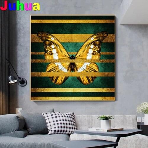 Abstract golden butterfly diy Diamond painting 5d full drill animal diamond embroidery gift mosaic stitch home nordic decor