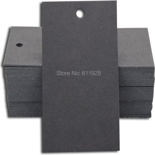 Free shipping Blank DIY kraft paper Hang Tag/350gsm cardboard matte finish paper black swing tag/clothing label/tag 400pcs/lot