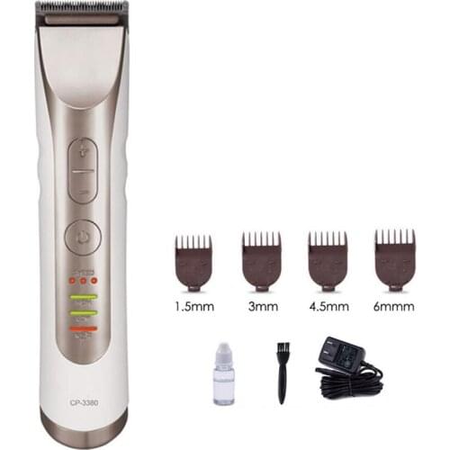 CP3380 Professional Dog Hair Trimmer Rechargeable Pet Cat Grooming Clipper Shaver Low-noise Electric Cutters Haircut Machine