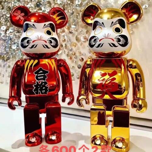 Bearbrick 28cm 400% Action Figures Bear Plating Model Figures Dharma Paint Dolls Toys Home Shop Decor