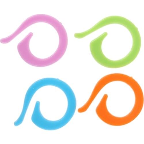 100pcs Plastic Knitting Crochet Locking Stitch Markers Counting Ring Needle Clip Hook Mark Circle Latching