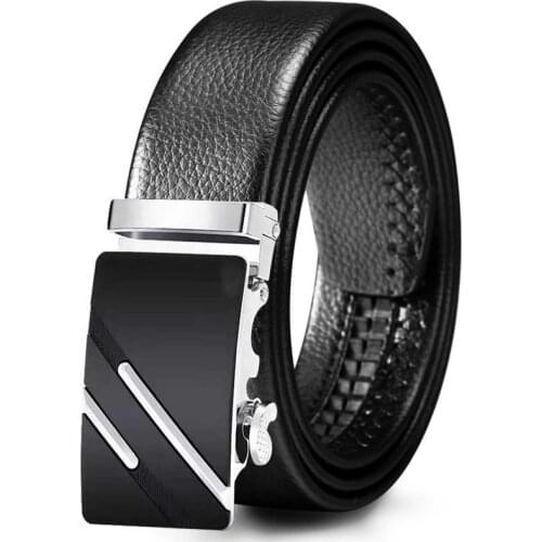 Kemeiqi Top Quality Cowhide Belt Mens Genuine Mens Belt Luxury Belt Mens Metal Automatic Buckle Fashion Belt for Men Luxury