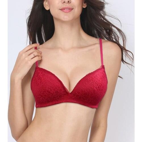 Hot Sale Fashion Small Size Lace Bra Women Sexy Lingerie Wirefree Thin Padded Underwear Daily Sleeping Brassiere Tops 28 30 A B