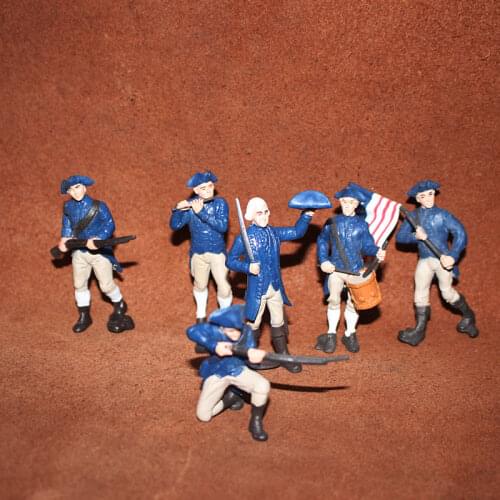 Small pvc figure Model toy scene decoration medieval soldier 6pcs/set