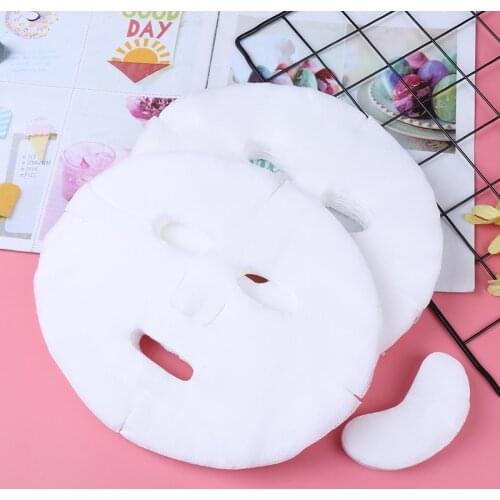 100pc Disposable Face Mask DIY Soft Non-toxic Pure Facemask Sheet Beauty Tools Breathable Cotton Face Mask Sheet Paper Wholesale