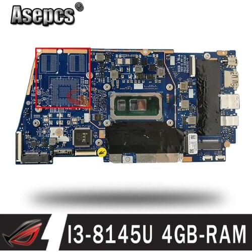 AKEMY UX431FA/FN Laptop Motherboard For ASUS ZenBook-14 UX431FA UX431FN UX431F Original Mainboard 4GB-RAM I3-8145U GM