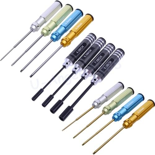 RC Tools 4 pcs hex screw driver set titanium plating hardened 1.5 2.0 2.5 3.0mm screwdriver For helicopter toys