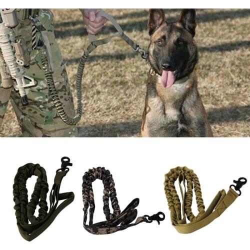 Nylon 1000D Tactical Military Police Dog Training Leash Elastic Collars