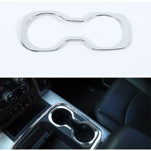 New ABS Car Styling For Dodge Ram 2010-2017 Front Water Cup Holder Frame Trim Auto Molding Accessories