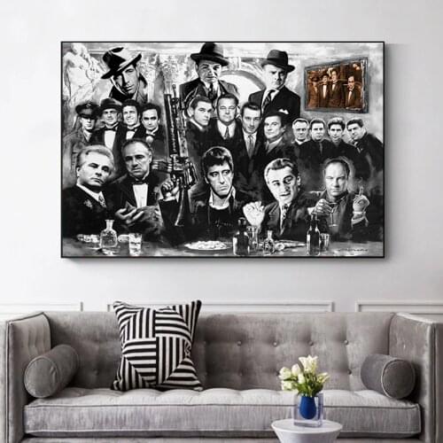 Poster And Prints Paintings Art Gangsters Godfather Goodfellas AL PACINO Movie Decor Wall Pictures For Living Room Home