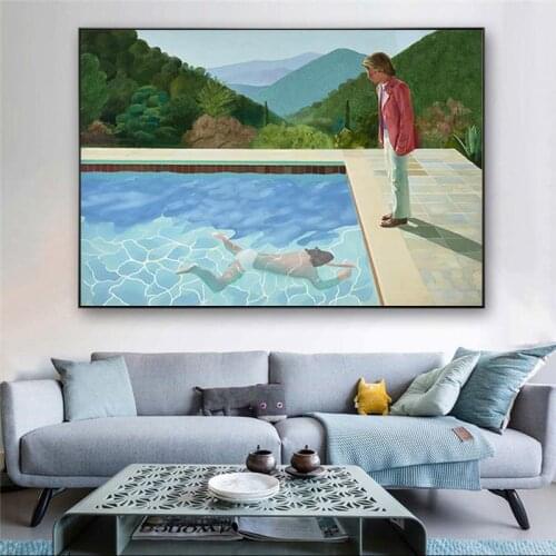 Portrait of David Hockney Canvas Painting Posters and Prints Wall Art Pictures for Living Room Home Decor Cuadros Unframed